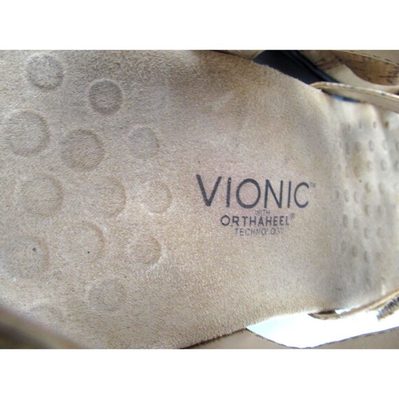Vionic Orthaheel Amber Adjustable Strappy Sandals Size US 9 B preowned - Picture 6 of 10